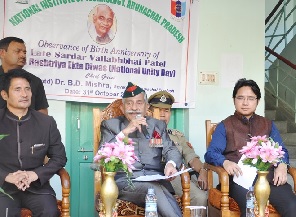 The Governor of Arunachal Pradesh Brig. (Dr.) B.D. Mishra (Retd) participate in the Rashtriya Ekta Diwas ceremony at National Institute of Technology, Yupia Campus on 31st October 2017.